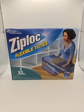 Ziploc XL X-Large Flexible Storage Tote 10 Gallon Clear Plastic Sealed